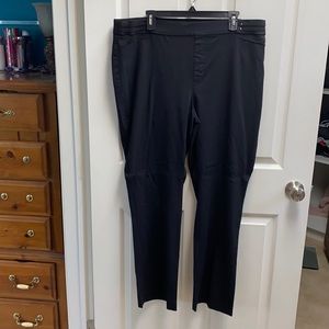 Stretch-waist Black Dress Pants